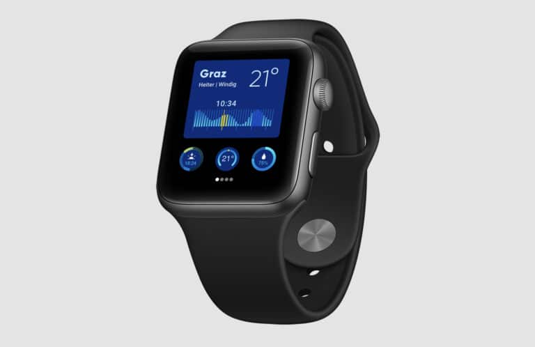 User Experience & Grafikdesign - Alexander-Moser_Wetter-App_Apple-Watch-Mockup_Wetter-App